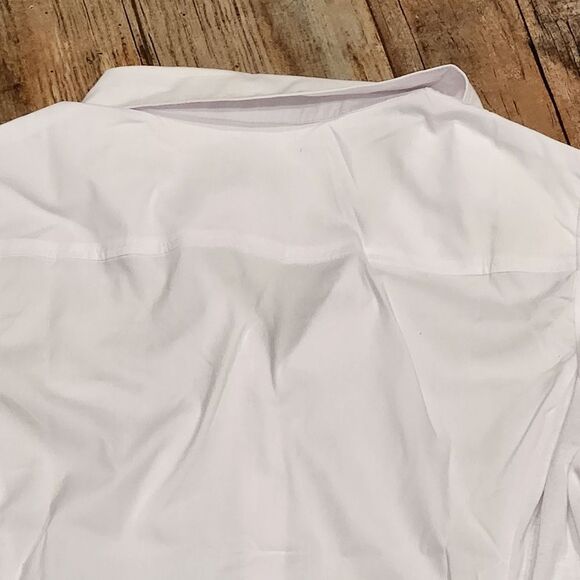 🔸️NWT Zac & Rachel White Buttoned Adjustable Long Sleeve Top Large - Picture 5 of 13